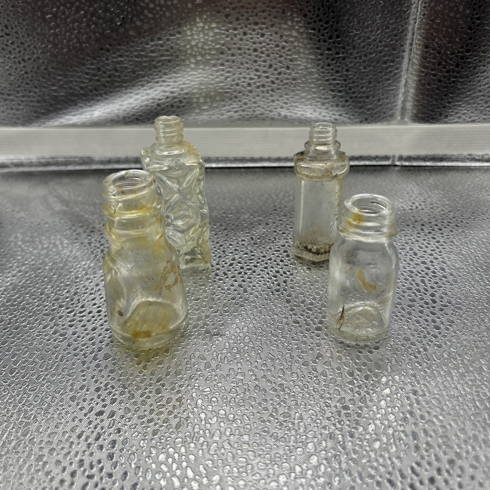 Lot Of 4 Vintage Glass Bottles